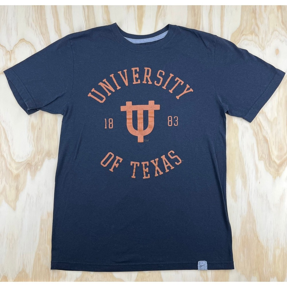 Nike University of Texas Longhorns T-Shirt Mens Navy Blue Graphic Tee 1883‎ Logo